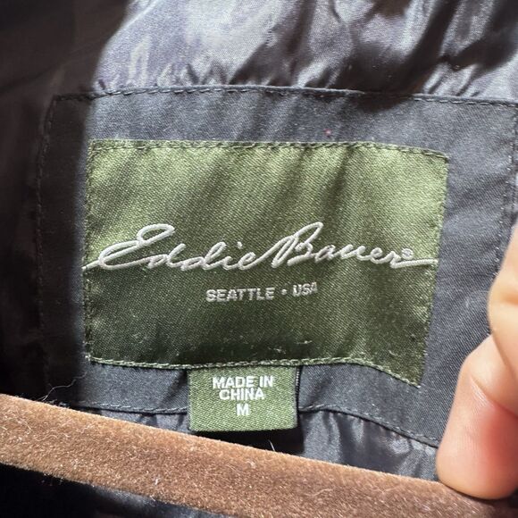 Men's Eddie Bauer EB550 Premium Goose Down Winter Puffer Vest Size Medium - Picture 4 of 6